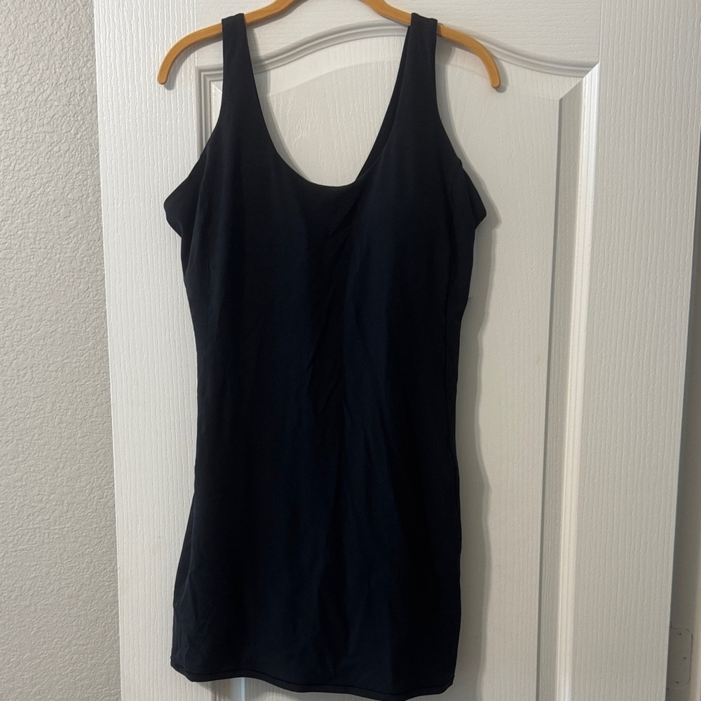 Athleta Black Scoop Strappy Back Dress XL NWT